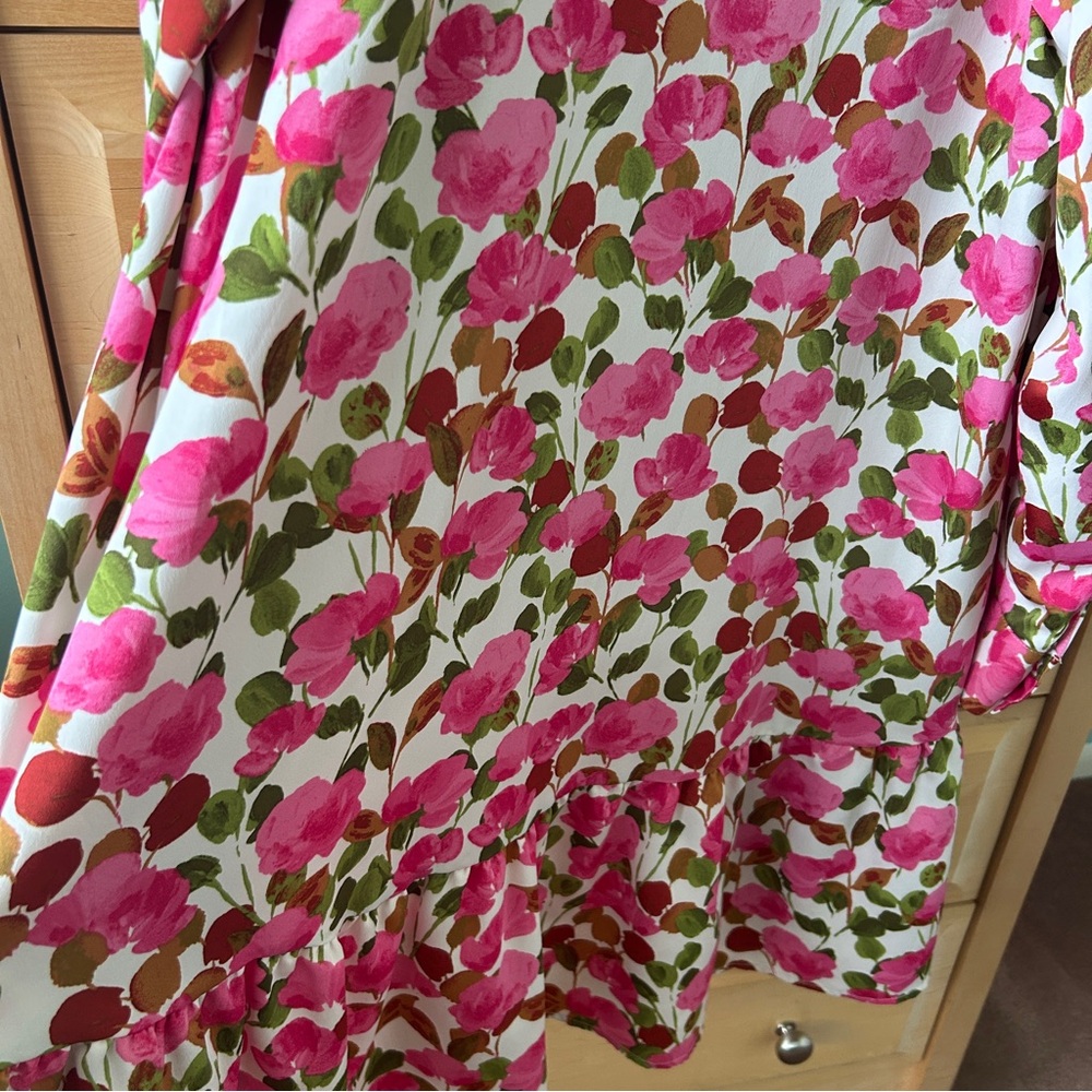 Who What Wear Floral Long Sleeve Mini Dress with Ruffle Collar - Picture 13 of 13